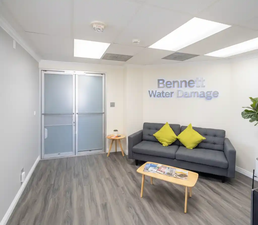 Bennett Water Damage office reception area in Hamilton, NJ